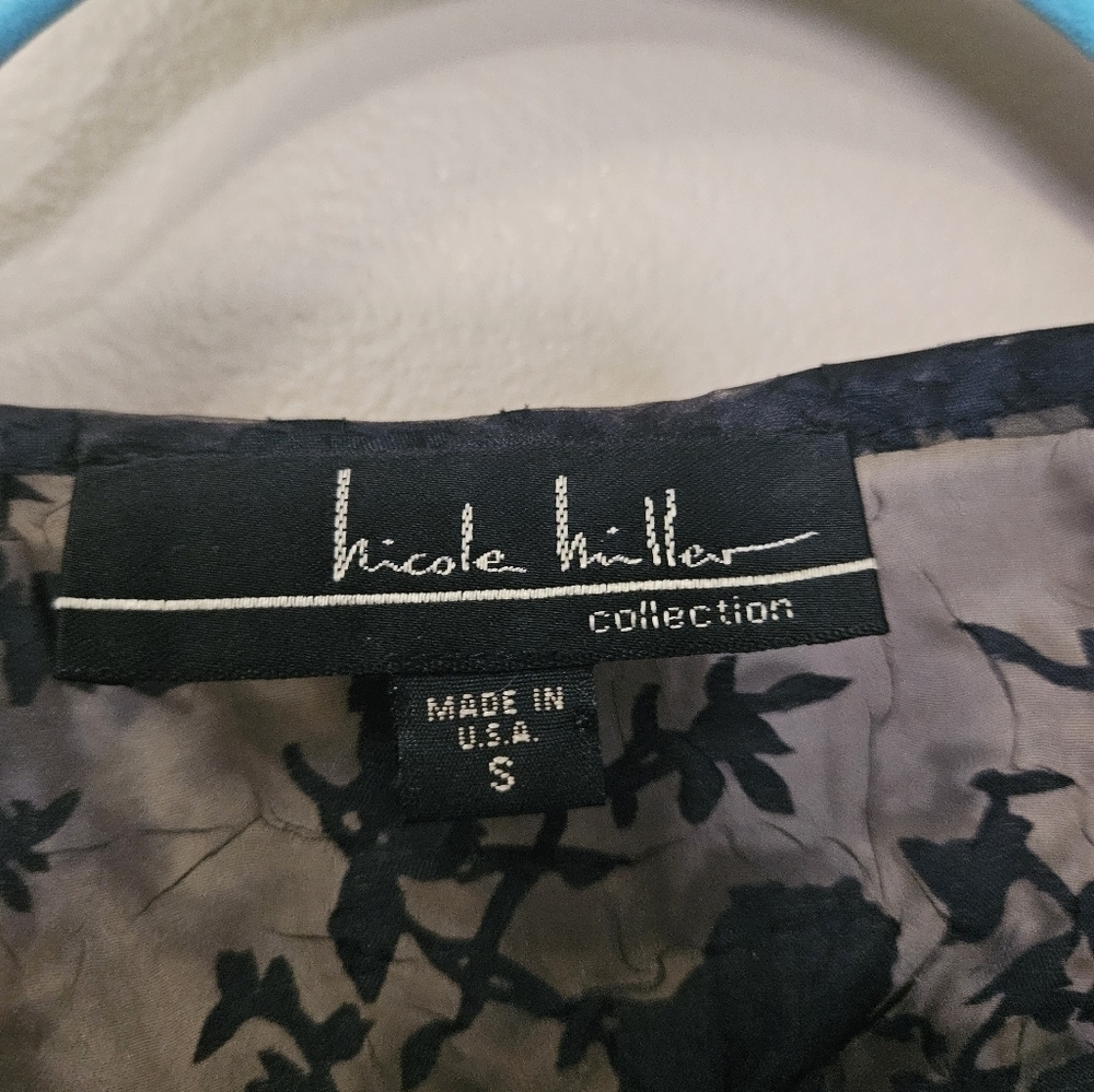 Nicole Miller Collection Women's Size S Sheer Cardigan Button Down Floral - Picture 3 of 3
